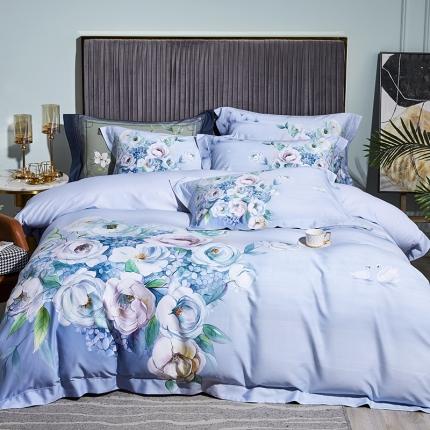 91家纺网 家纺一手货源 找家纺 （总）栩裕纺织 2023新款50支长绒棉数码印花四件套