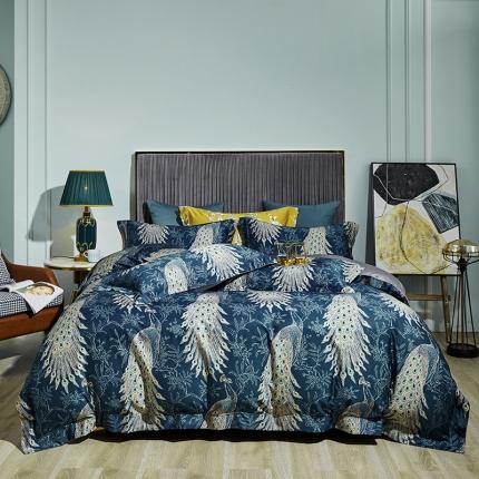 91家纺网 家纺一手货源 找家纺 （总）栩裕纺织 2023新款50支长绒棉数码印花四件套