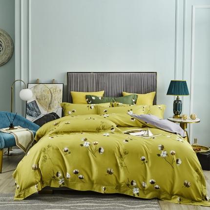 91家纺网 家纺一手货源 找家纺 （总）栩裕纺织 2023新款50支长绒棉数码印花四件套