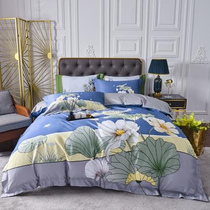 91家纺网 家纺一手货源 找家纺 （总）栩裕纺织 2023新款50支长绒棉数码印花四件套