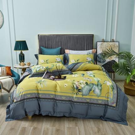 91家纺网 家纺一手货源 找家纺 （总）栩裕纺织 2023新款50支长绒棉数码印花四件套