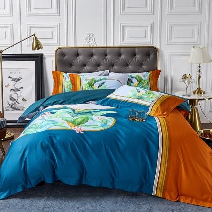 91家纺网 家纺一手货源 找家纺 （总）栩裕纺织 2023新款50支长绒棉数码印花四件套