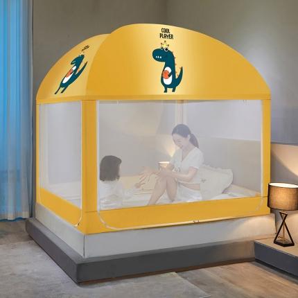 91家纺网 家纺一手货源 找家纺 都市缘蚊帐 2021新款网红-蒙古包坐床防蚊防尘顶蚊帐 音乐恐龙