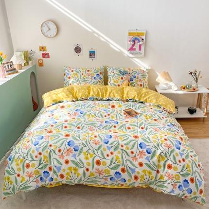 91家纺网 家纺一手货源 找家纺 （总）珺柔 2021新款全棉印花四件套