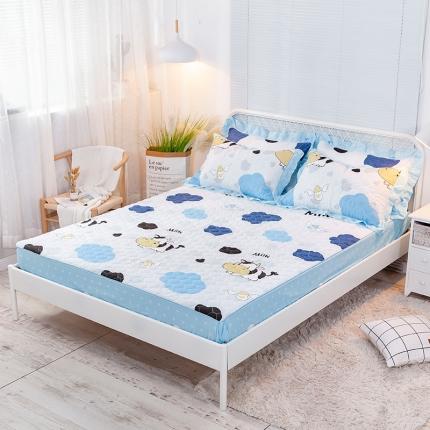 91家纺网 家纺一手货源 找家纺 （总1）爱妮玖玖 2019全棉印花夹棉床笠普款系列