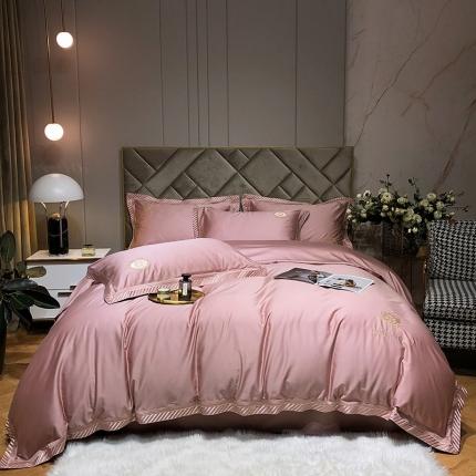 91家纺网 家纺一手货源 找家纺 （总）爱缦 2021新款100s长绒棉刺绣四件套