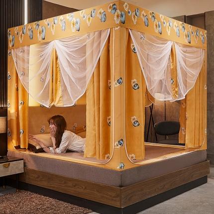 91家纺网 家纺一手货源 找家纺 （总）夏彩 44坐床遮光床帘蚊帐