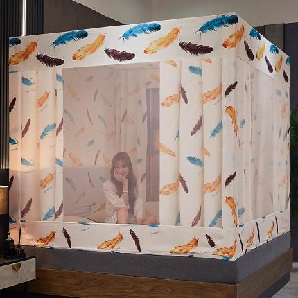 91家纺网 家纺一手货源 找家纺 （总）夏彩 44坐床遮光床帘蚊帐