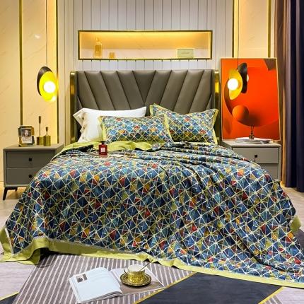 91家纺网 家纺一手货源 找家纺 （总) 匠心 2021新款长绒棉夏被四件套