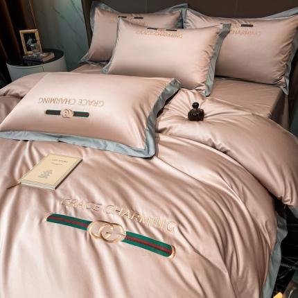 91家纺网 家纺一手货源 找家纺 （总）爱缦 2021新款格蕾丝实拍100支澳棉四件套