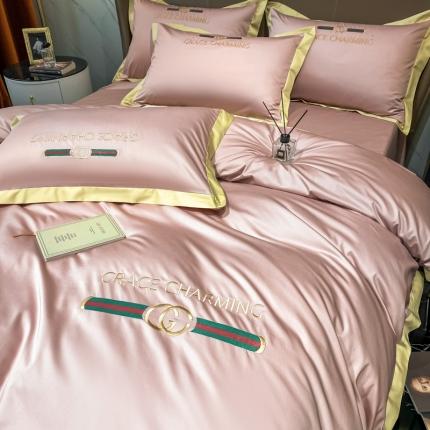 91家纺网 家纺一手货源 找家纺 （总）爱缦 2021新款格蕾丝实拍100支澳棉四件套