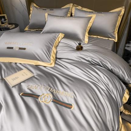 91家纺网 家纺一手货源 找家纺 （总）爱缦 2021新款格蕾丝实拍100支澳棉四件套