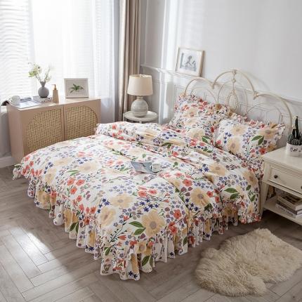 91家纺网 家纺一手货源 找家纺 （总）宝齐莱 2021新款韩版13372全棉印花四件套