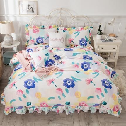 91家纺网 家纺一手货源 找家纺 （总）宝齐莱 2021新款韩版13372全棉印花四件套