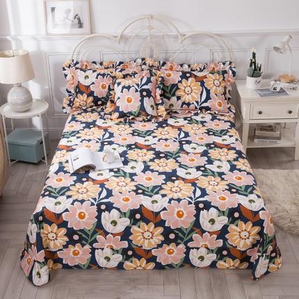 宝齐莱 2021新款韩版13372全棉单品床单 千娇百媚