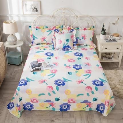 宝齐莱 2021新款韩版13372全棉单品床单 天生丽质