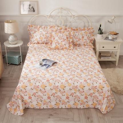 宝齐莱 2021新款韩版13372全棉单品床单 优雅迷人