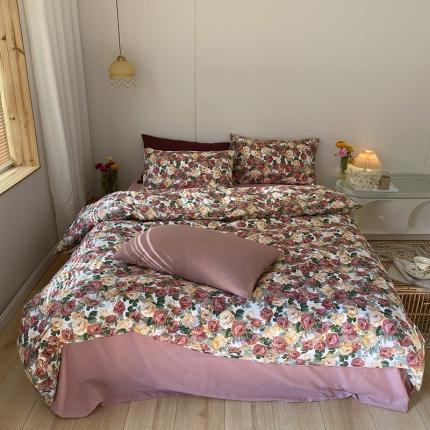 91家纺网 家纺一手货源 找家纺 （总）窝米 2021新款全棉四件套花卉系列