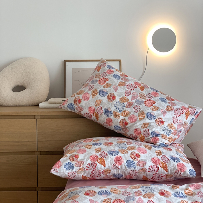 91家纺网 家纺一手货源 找家纺 窝米 2021新款全棉四件套花卉系列 海螺姑娘