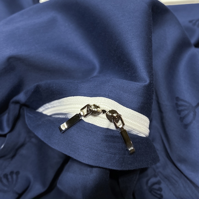 91家纺网 家纺一手货源 找家纺 品乐家纺 2023新款长绒棉提花刺绣单被套 蒲公英-蓝