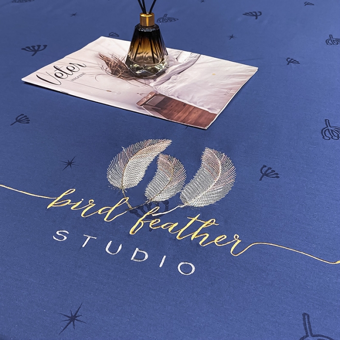 91家纺网 家纺一手货源 找家纺 品乐家纺 2023新款长绒棉提花刺绣单被套 蒲公英-蓝