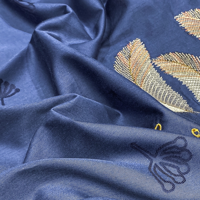 91家纺网 家纺一手货源 找家纺 品乐家纺 2023新款长绒棉提花刺绣单被套 蒲公英-蓝