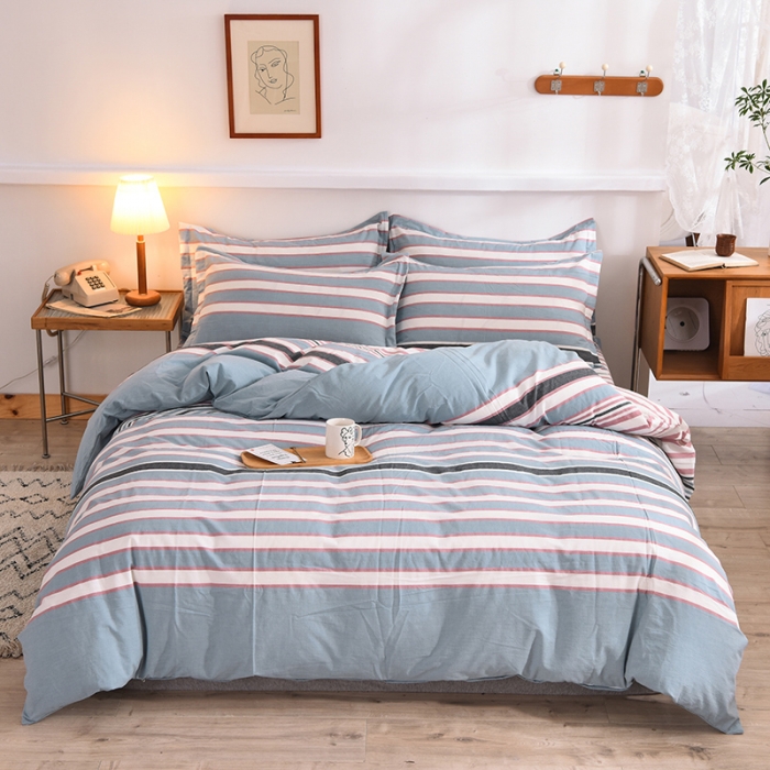 91家纺网 家纺一手货源 找家纺 甜之梦2025新款水洗棉四件套（任何尺寸都可以定做） 觅初兰