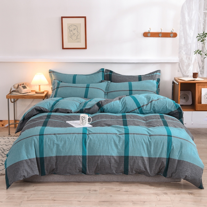 91家纺网 家纺一手货源 找家纺 甜之梦2025新款水洗棉四件套（任何尺寸都可以定做） 木槿兰