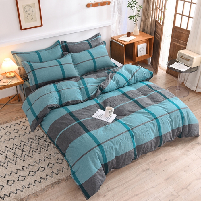 91家纺网 家纺一手货源 找家纺 甜之梦2025新款水洗棉四件套（任何尺寸都可以定做） 木槿兰