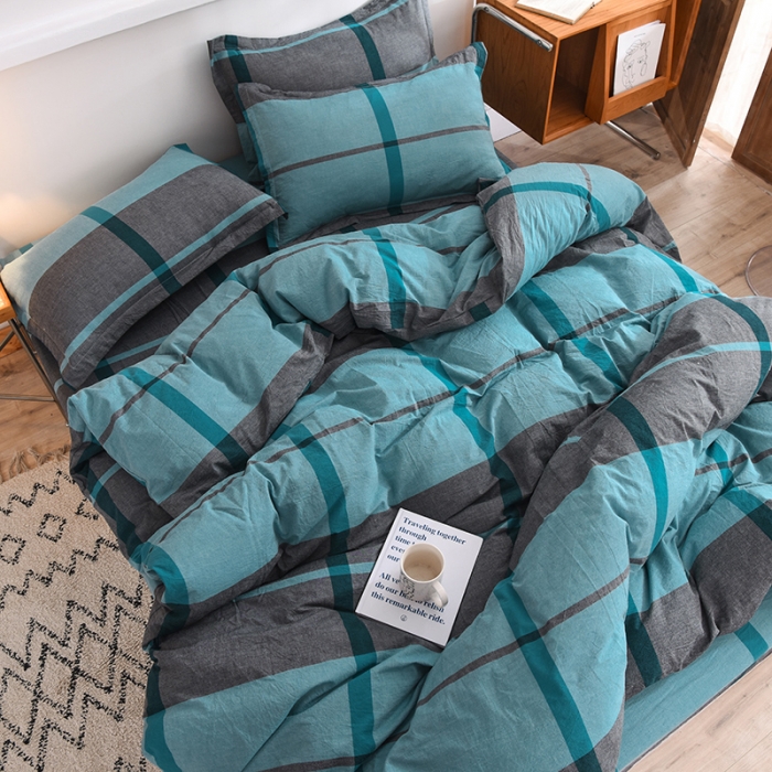 91家纺网 家纺一手货源 找家纺 甜之梦2025新款水洗棉四件套（任何尺寸都可以定做） 木槿兰