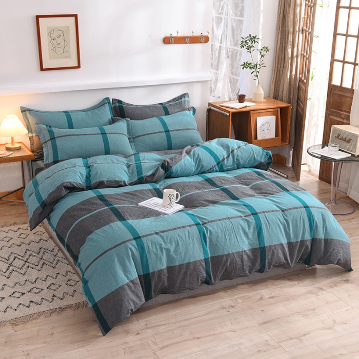 91家纺网 家纺一手货源 找家纺 甜之梦2025新款水洗棉四件套（任何尺寸都可以定做） 木槿兰