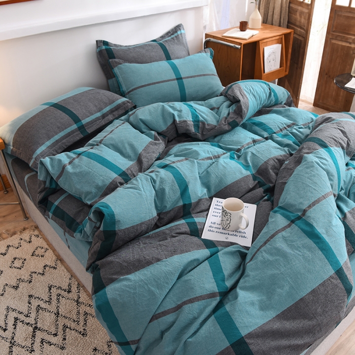 91家纺网 家纺一手货源 找家纺 甜之梦2025新款水洗棉四件套（任何尺寸都可以定做） 木槿兰