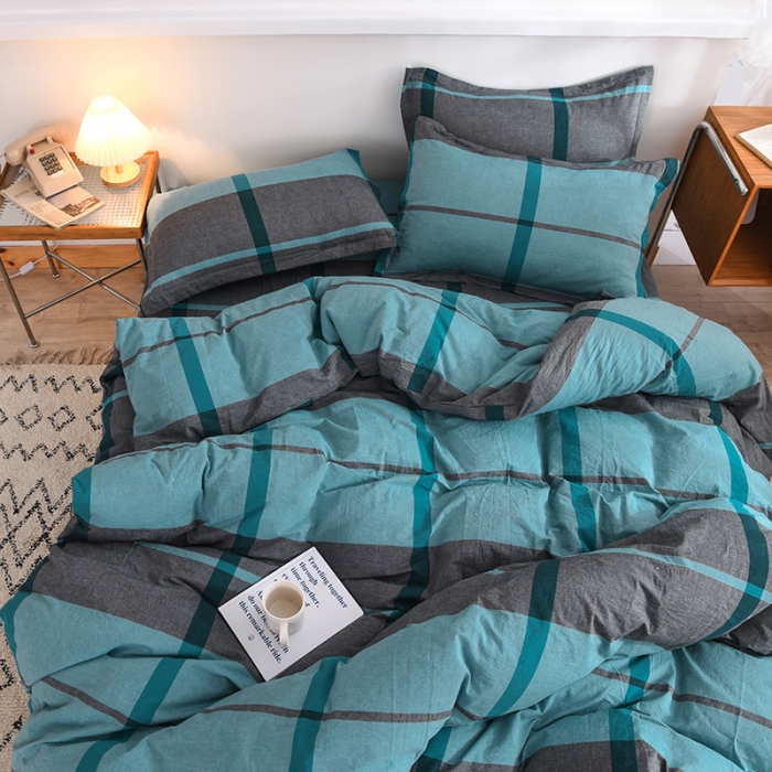 91家纺网 家纺一手货源 找家纺 甜之梦2025新款水洗棉四件套（任何尺寸都可以定做） 木槿兰