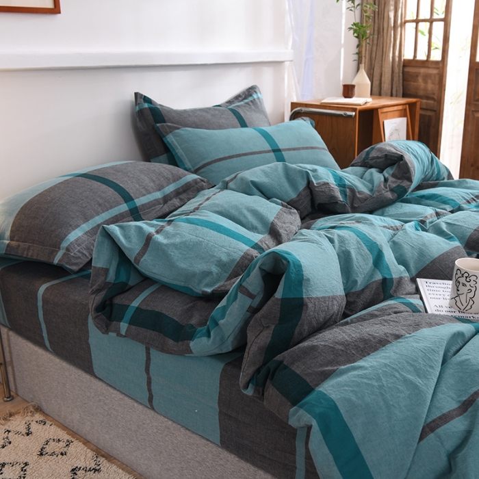 91家纺网 家纺一手货源 找家纺 甜之梦2025新款水洗棉四件套（任何尺寸都可以定做） 木槿兰