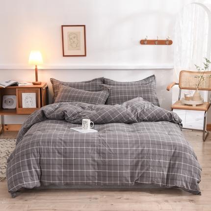 甜之梦2025新款水洗棉四件套（任何尺寸都可以定做） 千茉灰