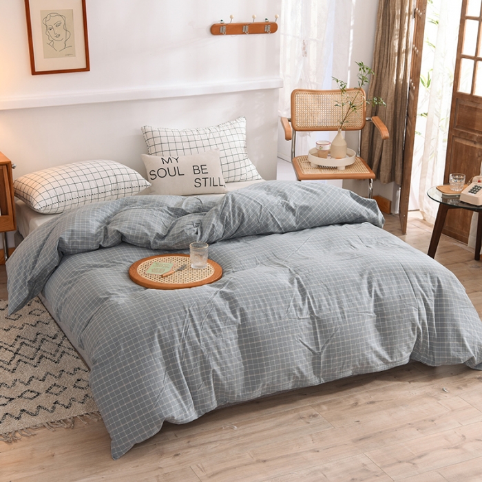 91家纺网 家纺一手货源 找家纺 甜之梦2025新款水洗棉单品被套（任何尺寸都可以定做） 古雅蓝灰