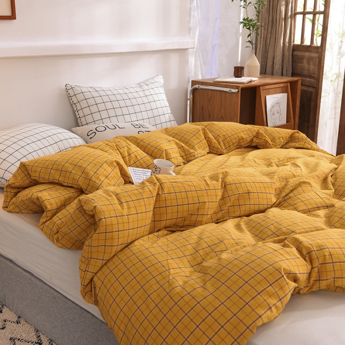 91家纺网 家纺一手货源 找家纺 甜之梦2025新款水洗棉单品被套（任何尺寸都可以定做） 朴美黄