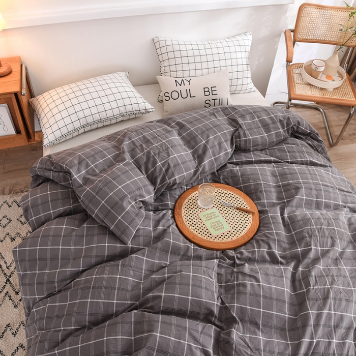 91家纺网 家纺一手货源 找家纺 甜之梦2025新款水洗棉单品被套（任何尺寸都可以定做） 千茉灰