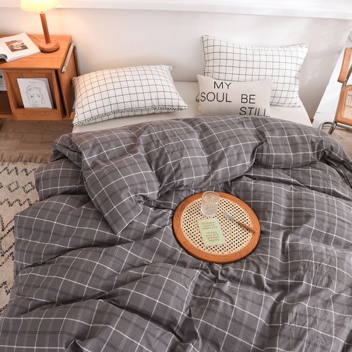 91家纺网 家纺一手货源 找家纺 甜之梦2025新款水洗棉单品被套（任何尺寸都可以定做） 千茉灰