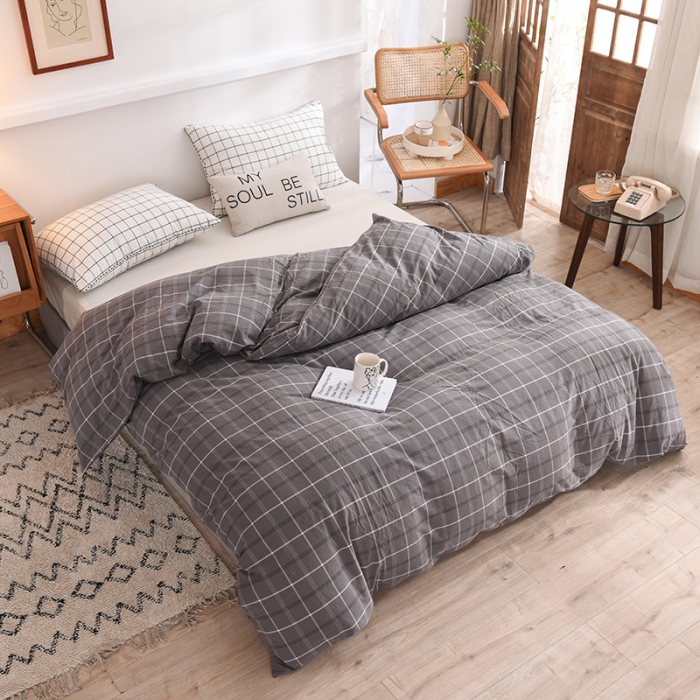 91家纺网 家纺一手货源 找家纺 甜之梦2025新款水洗棉单品被套（任何尺寸都可以定做） 千茉灰