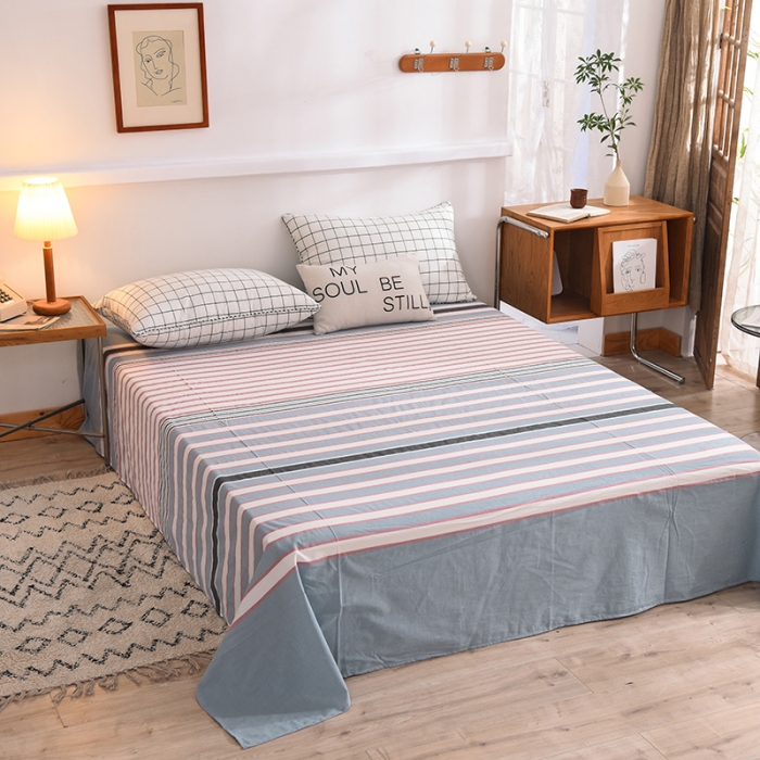 91家纺网 家纺一手货源 找家纺 甜之梦2025新款水洗棉单品床单（任何尺寸都可以定做） 觅初兰