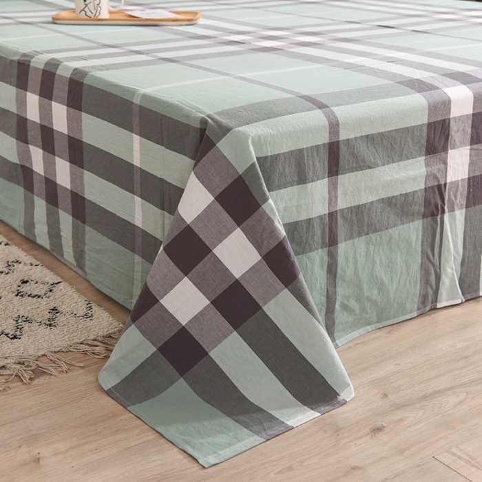 91家纺网 家纺一手货源 找家纺 甜之梦2025新款水洗棉单品床单（任何尺寸都可以定做） 摩卡青绿