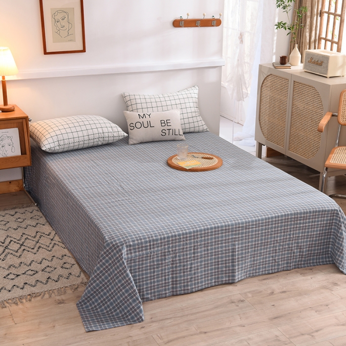 91家纺网 家纺一手货源 找家纺 甜之梦2025新款水洗棉单品床单（任何尺寸都可以定做） 陌上花开