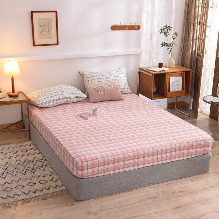 91家纺网 家纺一手货源 找家纺 甜之梦2025水洗棉单品床笠（任何尺寸都可以定做） 花语粉