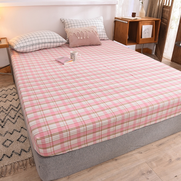 91家纺网 家纺一手货源 找家纺 甜之梦2025水洗棉单品床笠（任何尺寸都可以定做） 花语粉