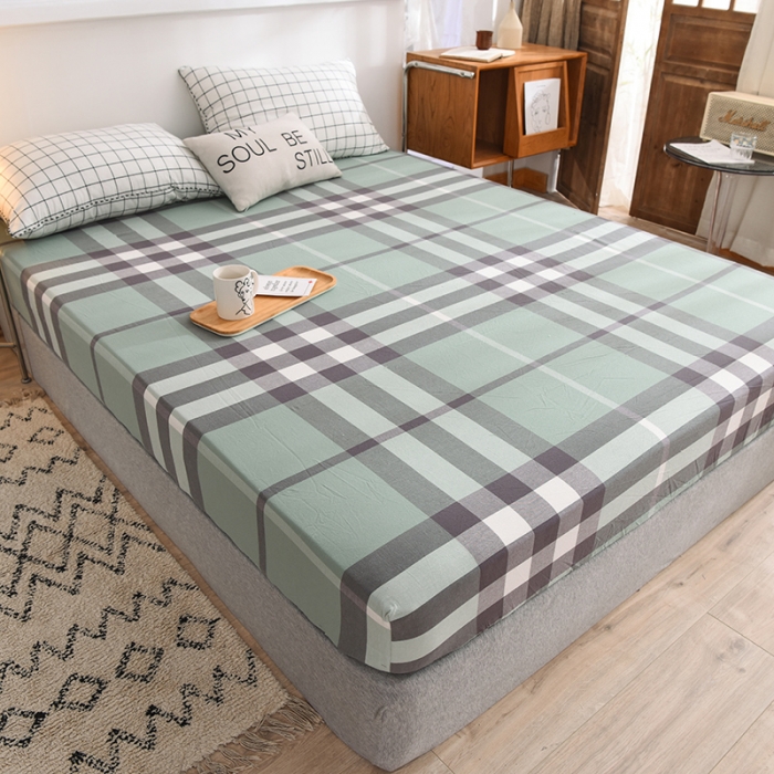 91家纺网 家纺一手货源 找家纺 甜之梦2025水洗棉单品床笠（任何尺寸都可以定做） 摩卡青绿