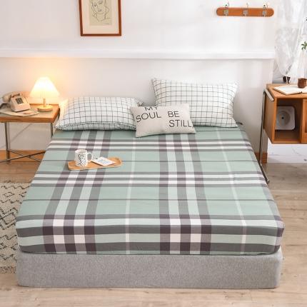 甜之梦2025水洗棉单品床笠（任何尺寸都可以定做） 摩卡青绿