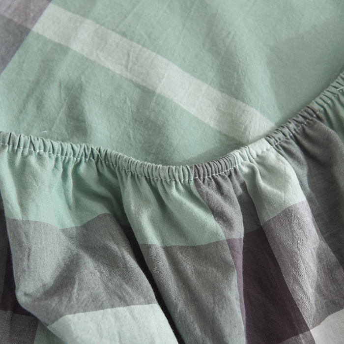 91家纺网 家纺一手货源 找家纺 甜之梦2025水洗棉单品床笠（任何尺寸都可以定做） 摩卡青绿