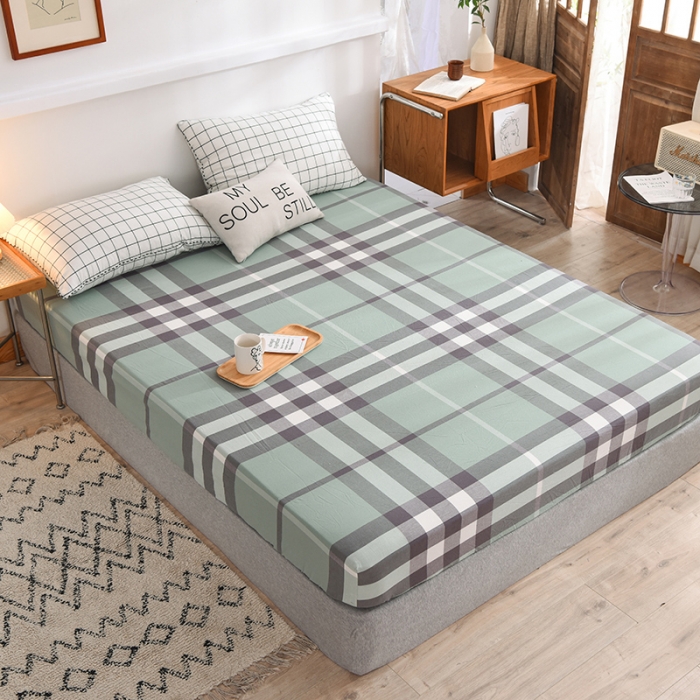 91家纺网 家纺一手货源 找家纺 甜之梦2025水洗棉单品床笠（任何尺寸都可以定做） 摩卡青绿