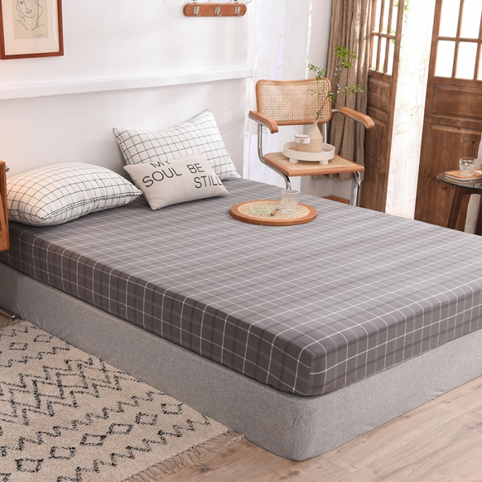 91家纺网 家纺一手货源 找家纺 甜之梦2025水洗棉单品床笠（任何尺寸都可以定做） 千茉灰